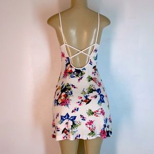 Lucy Love Firefly Mini Dress Extra Small XS-Cream Floral Print